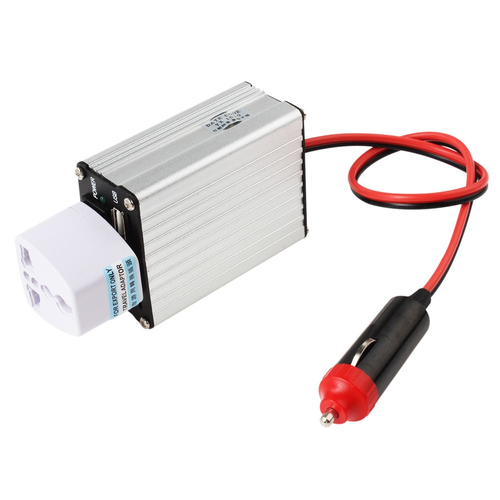 DC 12V to AC 220V 200W Power Adpater Car Auto Automatic Thermal Shutdown Car Power Inverter Adapter Convert USB 5V