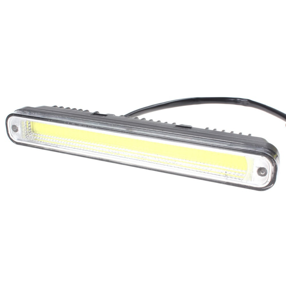 2 x 20cm COB LED Vehicles Car Daytime Running Light DRL With Installation Bracket Super White Light Warning Security Lamp