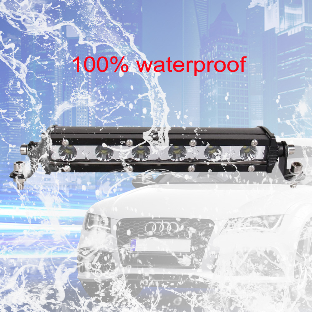 Slim 7inch 30W 3000LM Spot LED Single Row Work Light Bar Waterproof Dust proof Shockproof OFFROAD DRIVING SUV