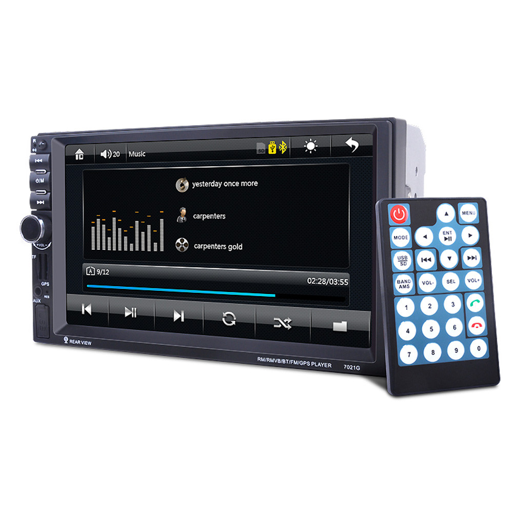 7/" 2Din GPS Car Audio Stereo HD MP5 Player FM Remote Control W//North America Map