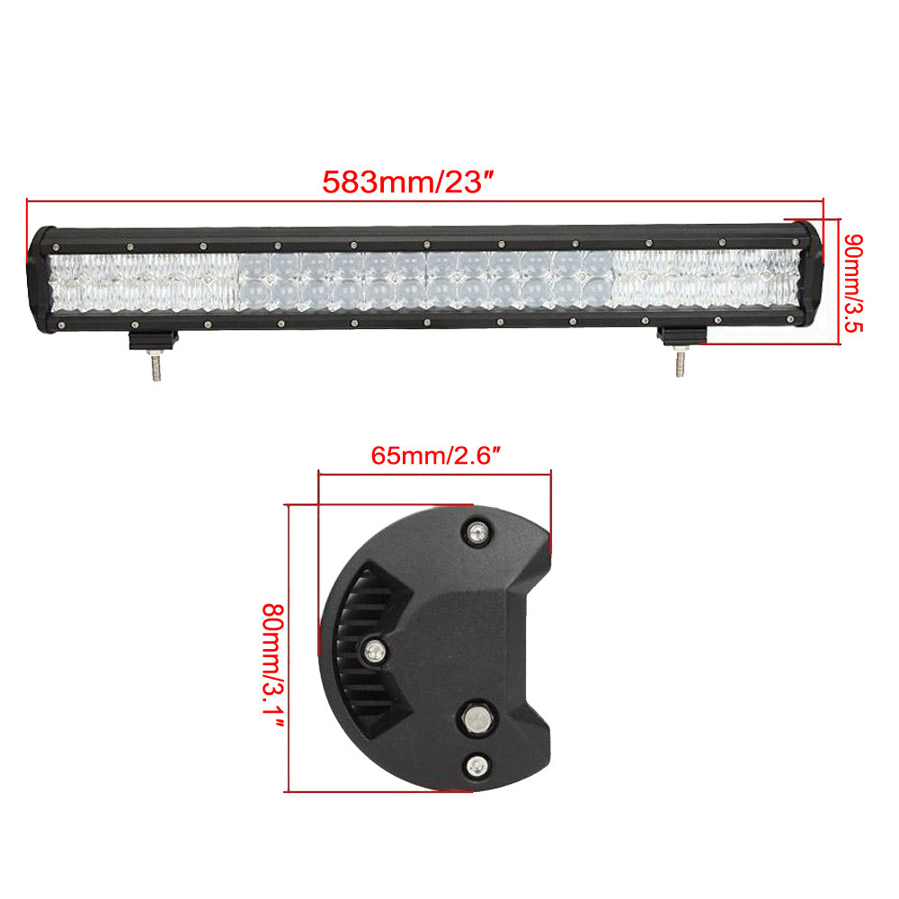 23inch 240W Waterproof IP 68 Spot Flood Combo 5D Lens LED Light Bar Flood Spot Combo Work Lamp SUV ATV 4WD