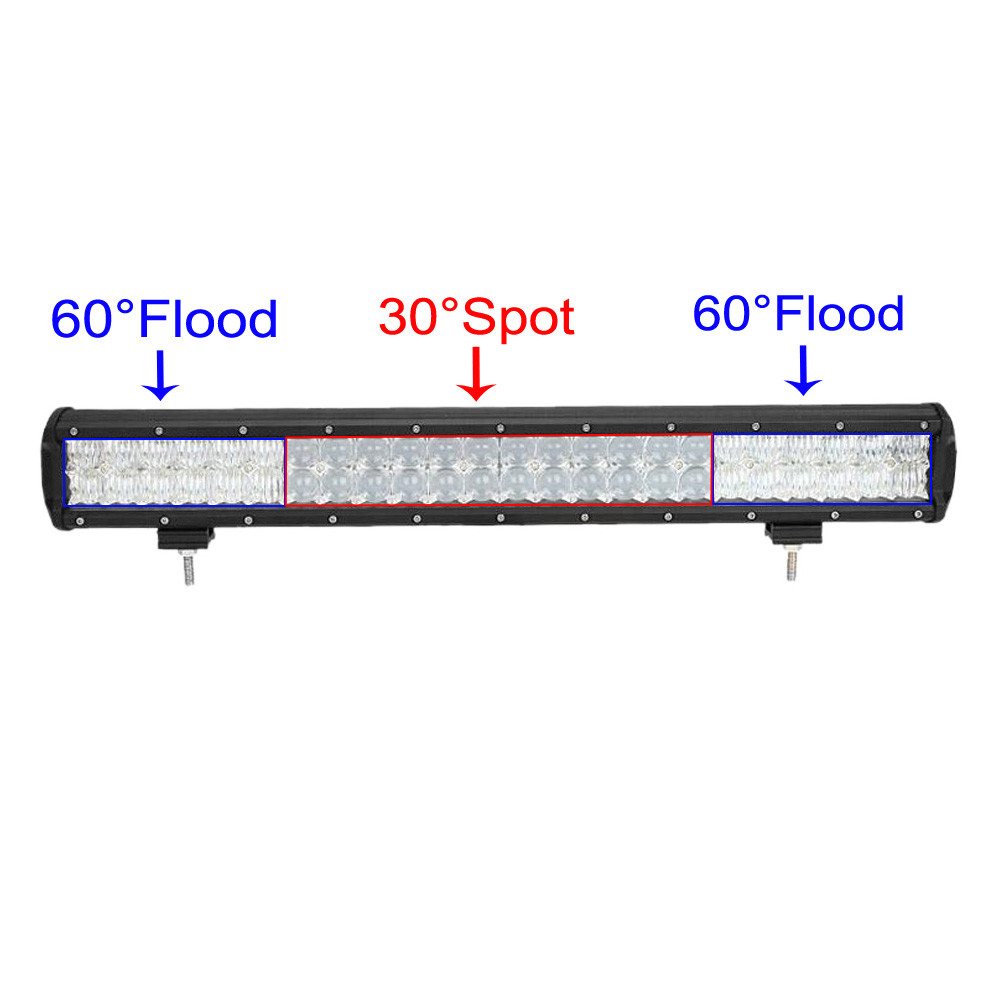 23inch 240W Waterproof IP 68 Spot Flood Combo 5D Lens LED Light Bar Flood Spot Combo Work Lamp SUV ATV 4WD