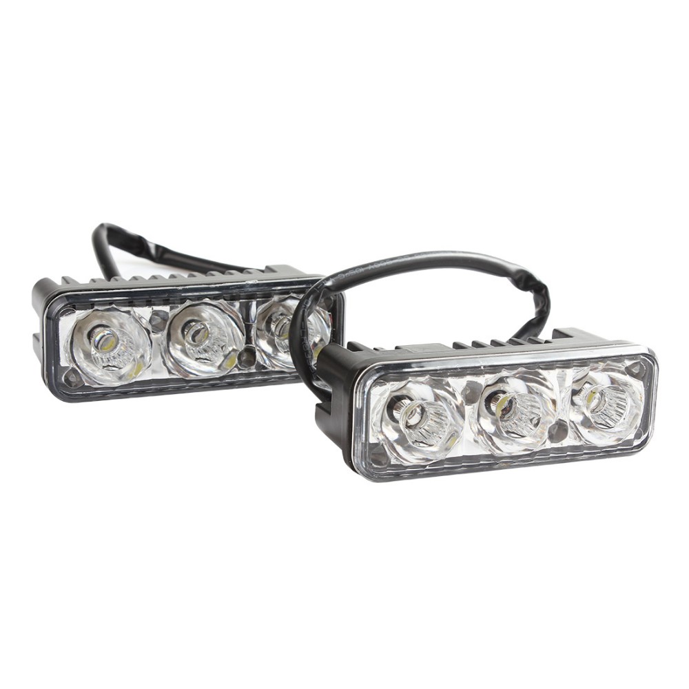 One Pair LED Daytime Running Light DRL Lights 9 16V Universal Waterproof LED Car Fog Lamp