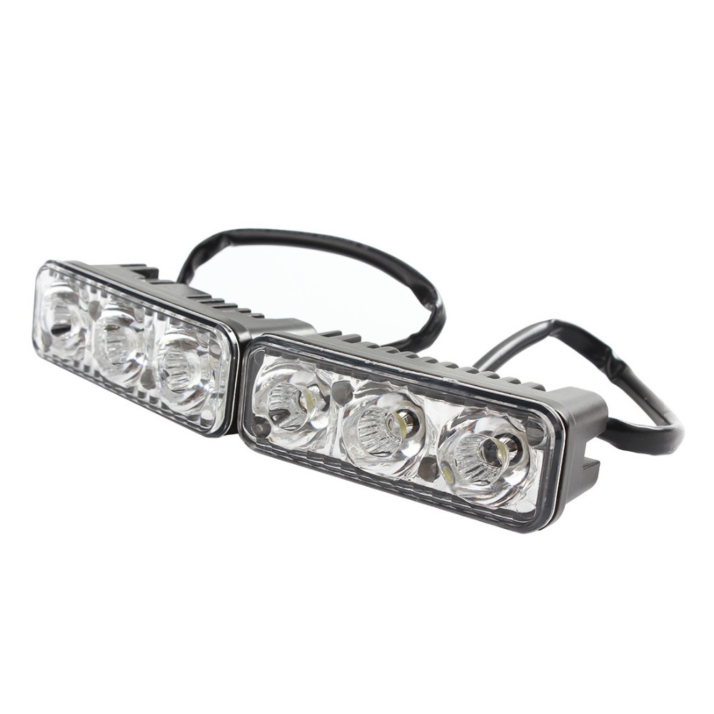 One Pair LED Daytime Running Light DRL Lights 9 16V Universal Waterproof LED Car Fog Lamp