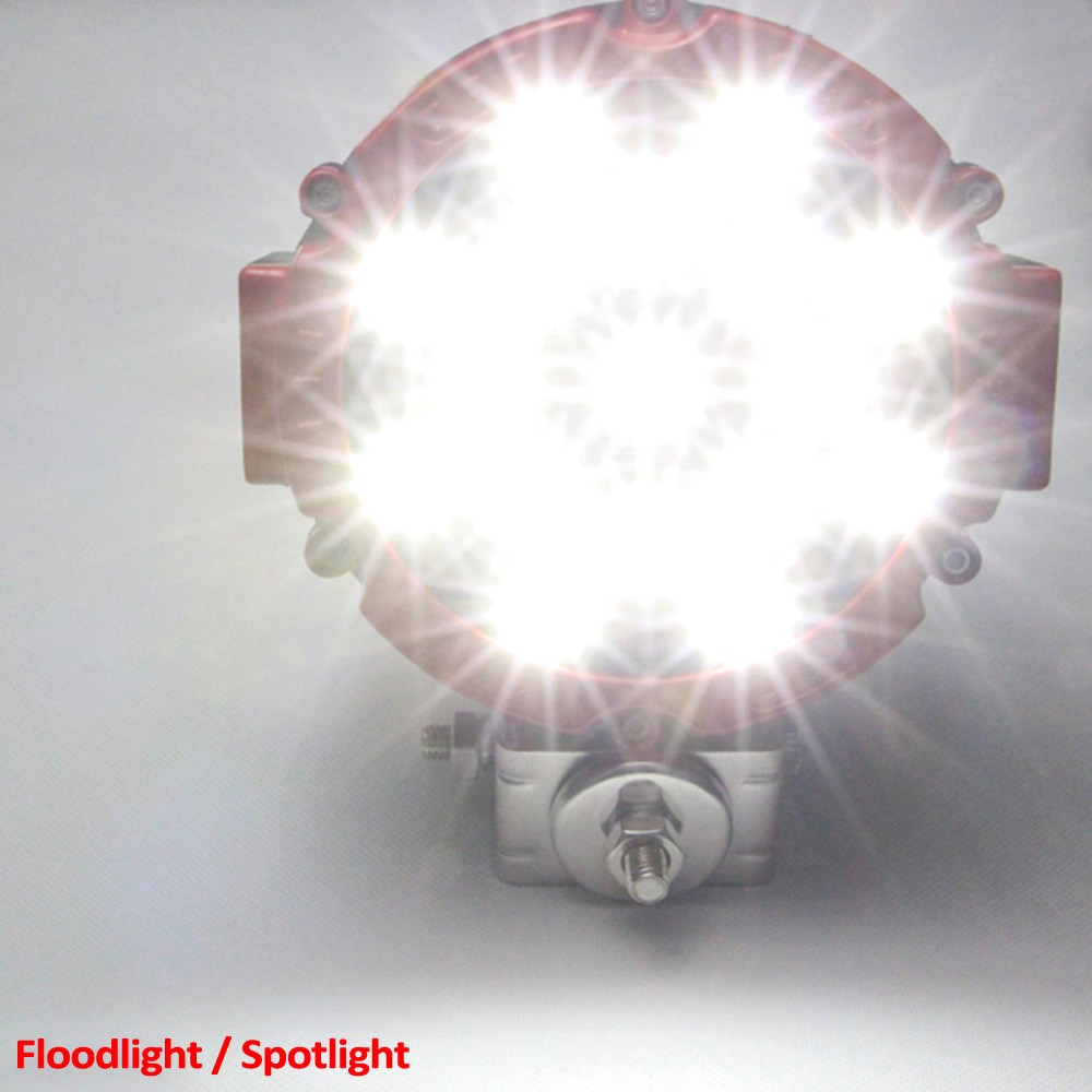 51W 13740LM Black 7x LEDS Work Spot Flood Beam Light Car Vehicle 4WD Lamp DC 10 30V
