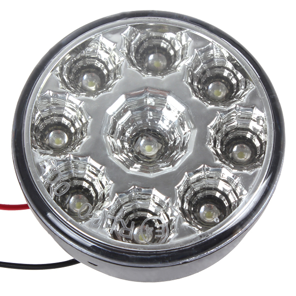 10Pair 2014 New arrival 2x 9 LED Car 12V Round Daytime Driving Light Daytime Running Lights with Fog Lihgt Parking Function