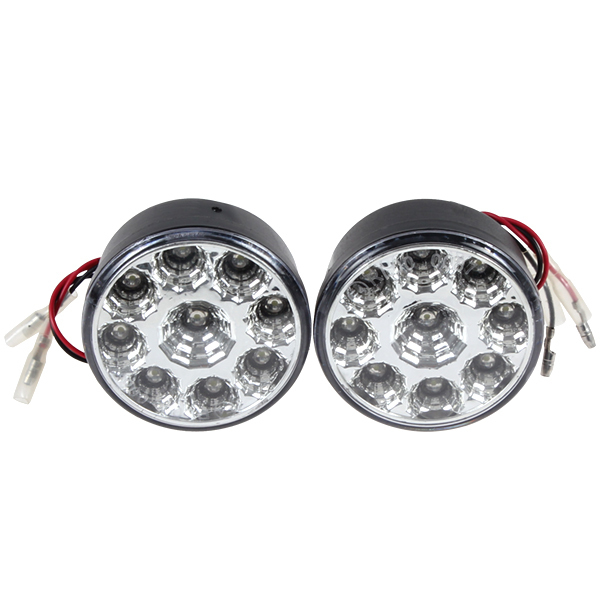 10Pair 2014 New arrival 2x 9 LED Car 12V Round Daytime Driving Light Daytime Running Lights with Fog Lihgt Parking Function