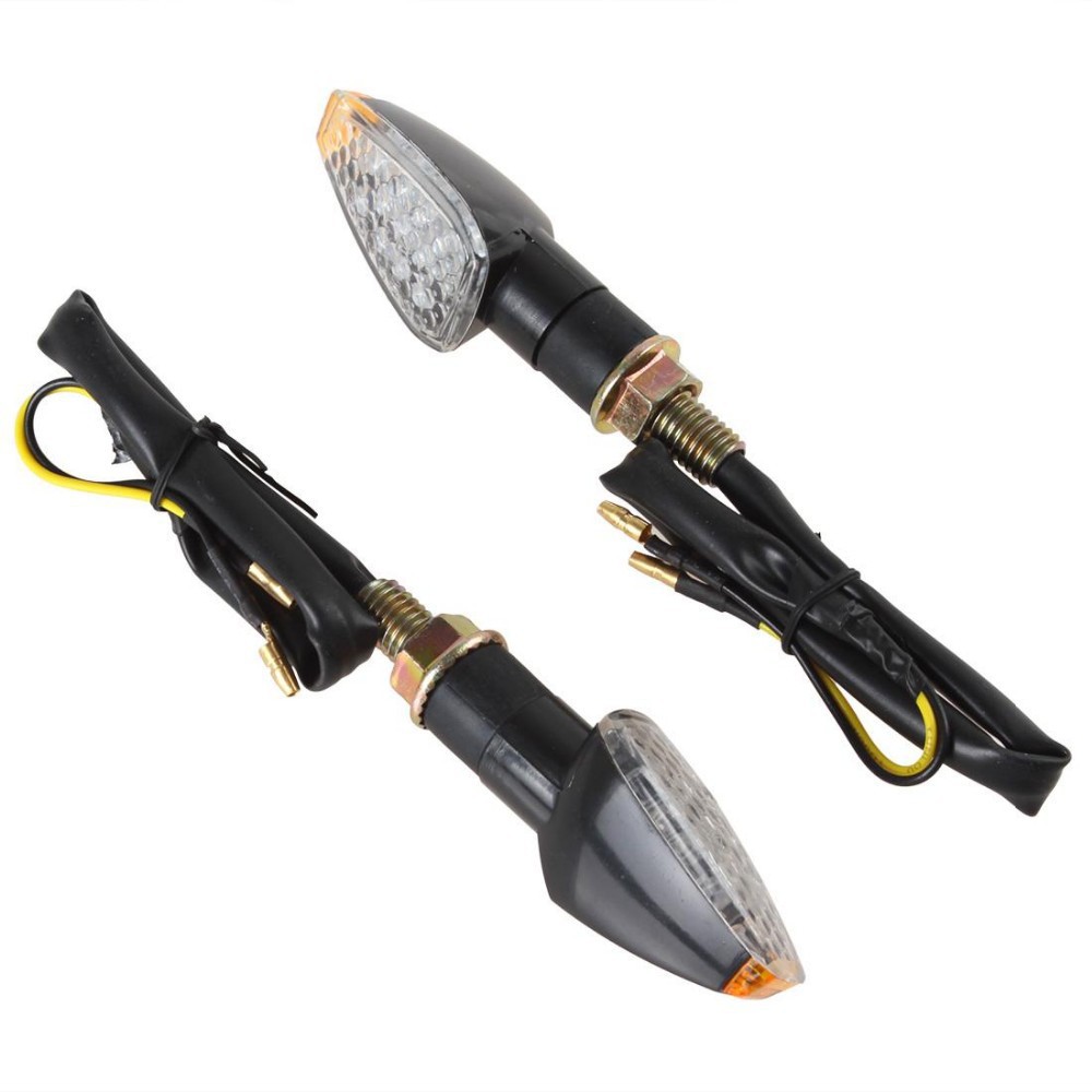 Sale 1 Pair Cheap 14 LEDs Universal Motorcycle Turn Signal Indicators Light Amber Blinker Light