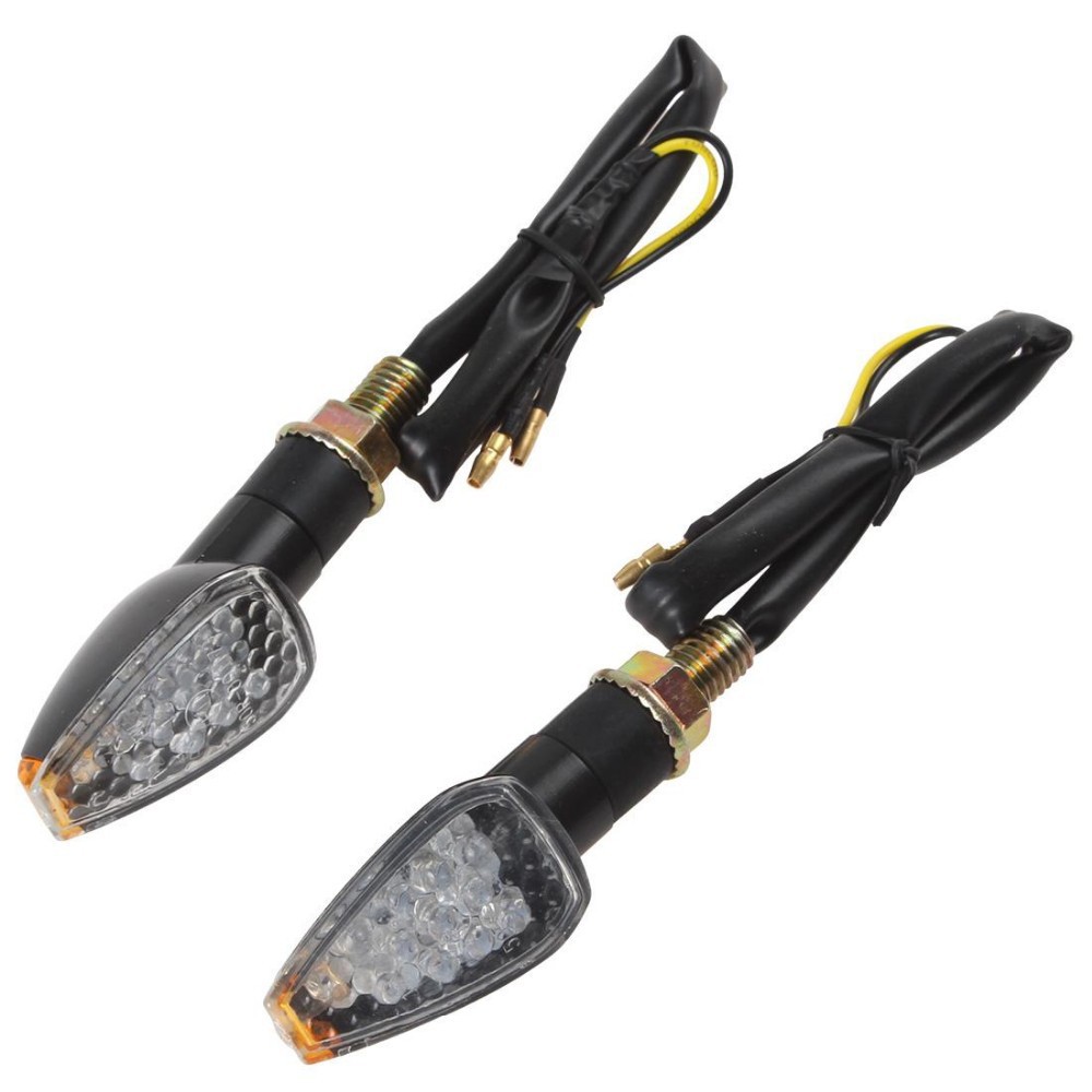 Sale 1 Pair Cheap 14 LEDs Universal Motorcycle Turn Signal Indicators Light Amber Blinker Light