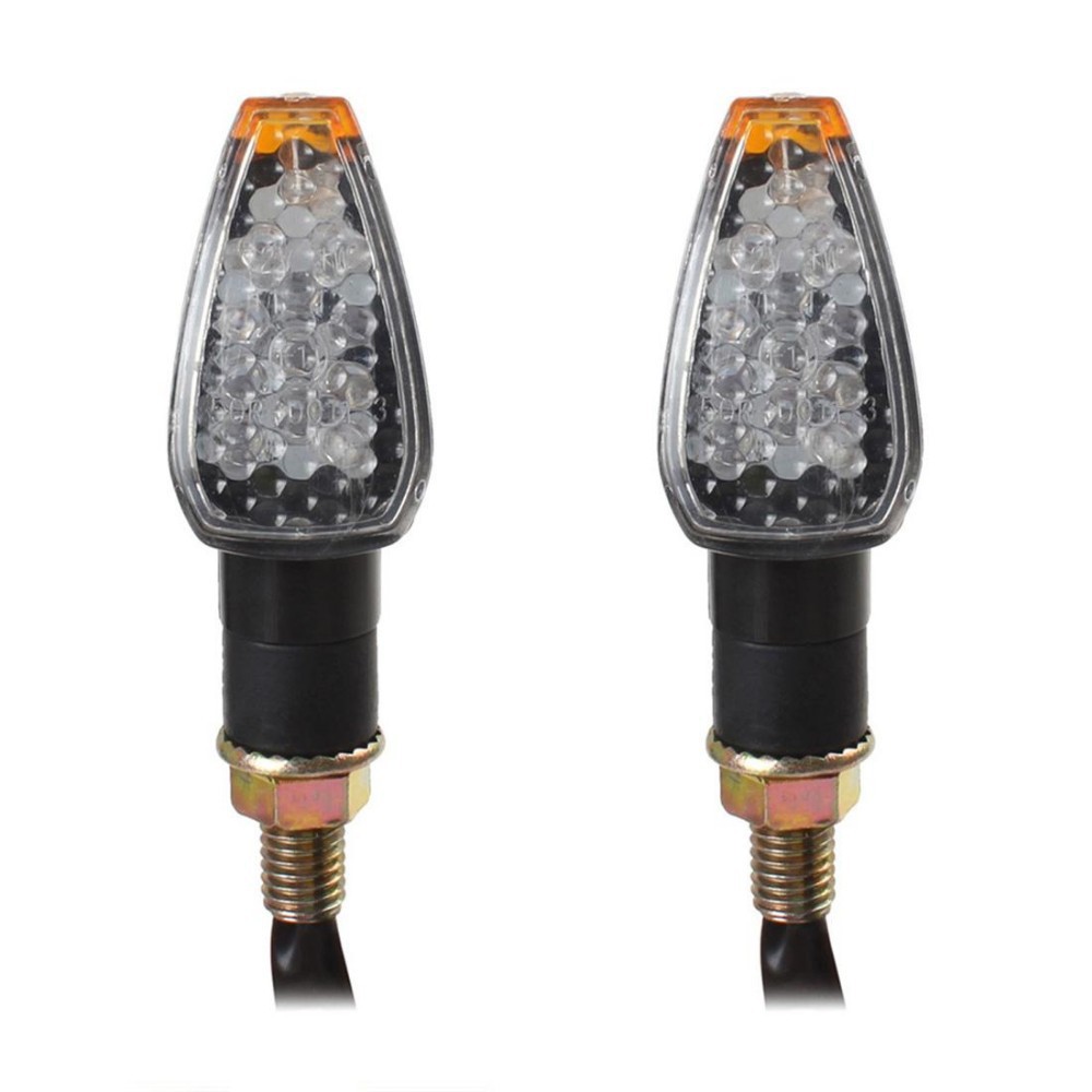 Sale 1 Pair Cheap 14 LEDs Universal Motorcycle Turn Signal Indicators Light Amber Blinker Light