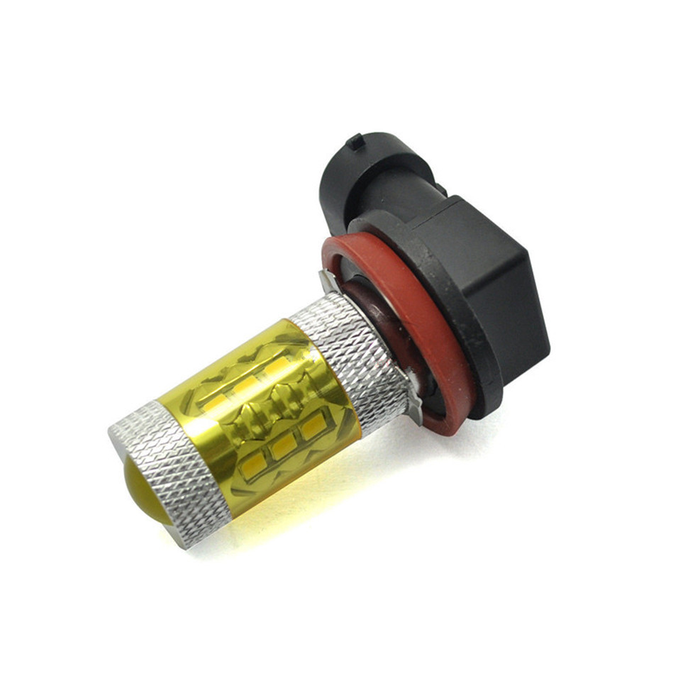 Multi function High Brightness Energy Saving 2x 80w High Power LED Fog Light H8 H11 4300K Yellow 2323 Driving Bulbs