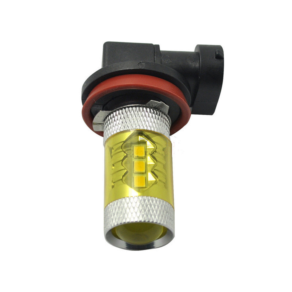 Multi function High Brightness Energy Saving 2x 80w High Power LED Fog Light H8 H11 4300K Yellow 2323 Driving Bulbs