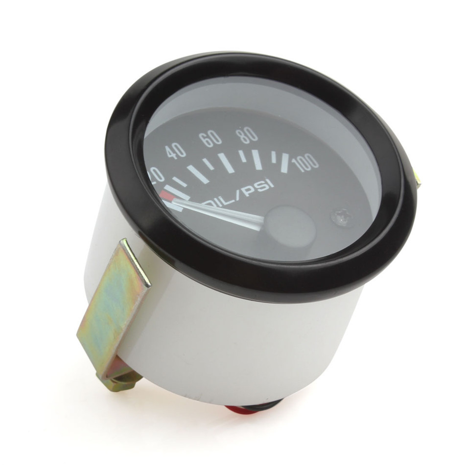 Universal Car Motor Auto 2/" 52mm LED 0-100 PSI Oil Pressure Press Gauge Meter //