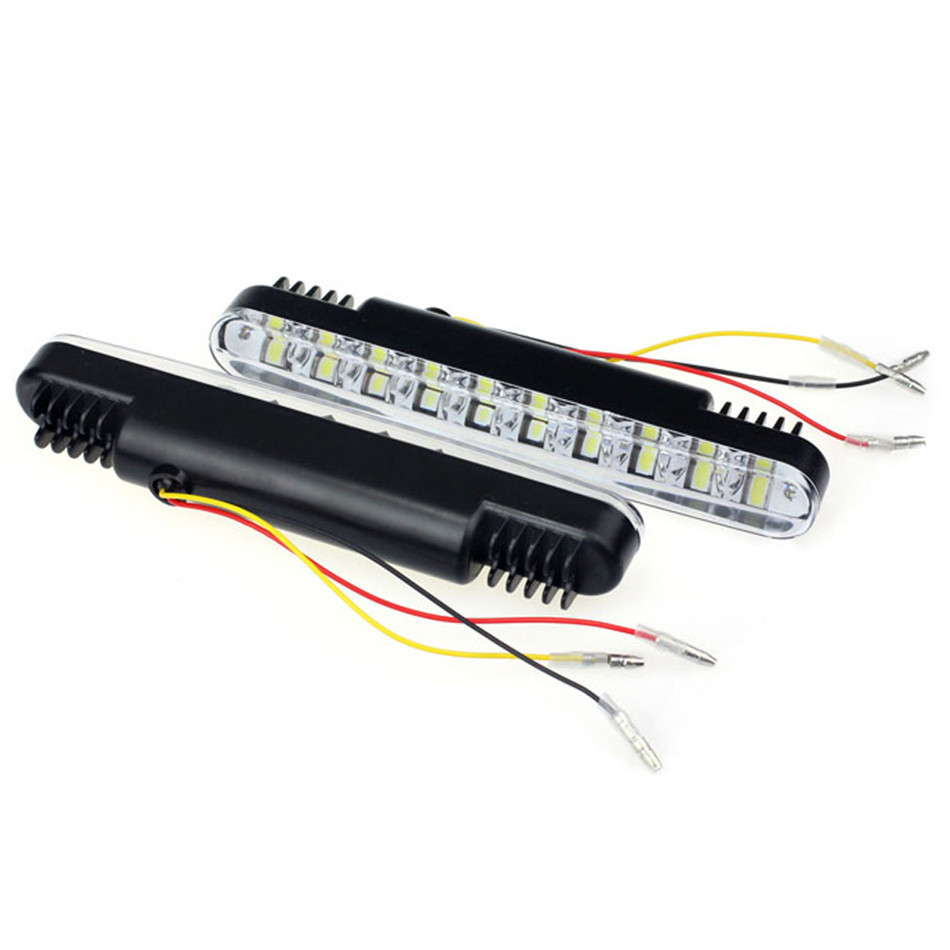 Universal High Brightness 2 x 30 LED Vehicle Waterproof Car Daytime Running Light DRL Daylight Turning Lamps