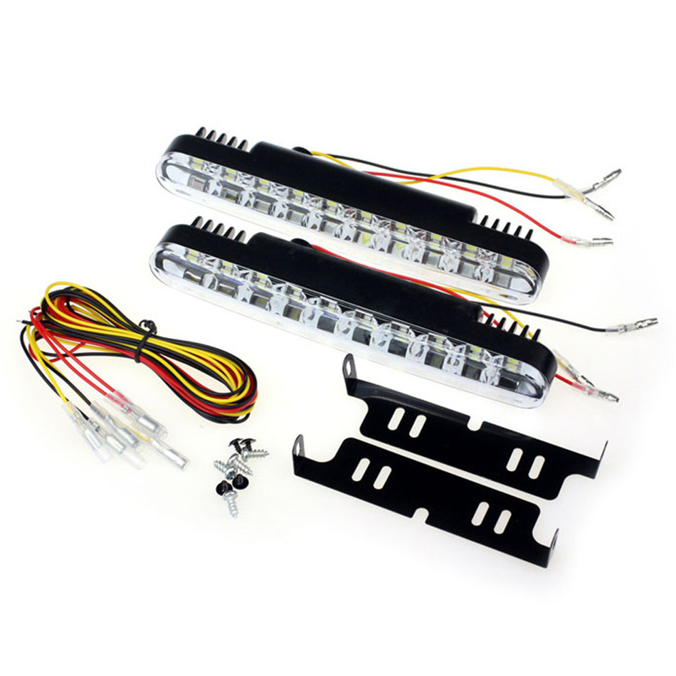 Universal High Brightness 2 x 30 LED Vehicle Waterproof Car Daytime Running Light DRL Daylight Turning Lamps