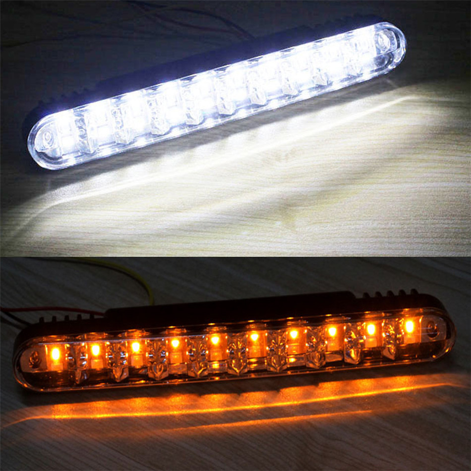 Universal High Brightness 2 x 30 LED Vehicle Waterproof Car Daytime Running Light DRL Daylight Turning Lamps