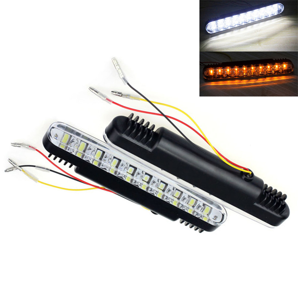 Universal High Brightness 2 x 30 LED Vehicle Waterproof Car Daytime Running Light DRL Daylight Turning Lamps