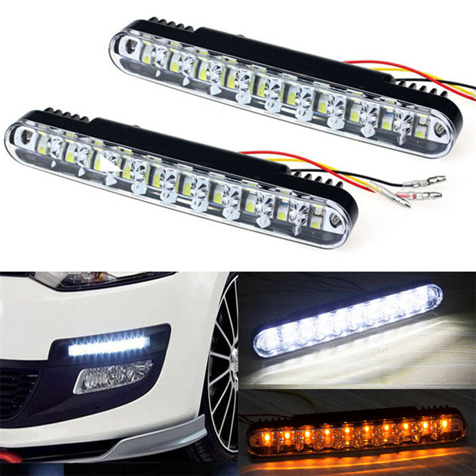 Universal High Brightness 2 x 30 LED Vehicle Waterproof Car Daytime Running Light DRL Daylight Turning Lamps