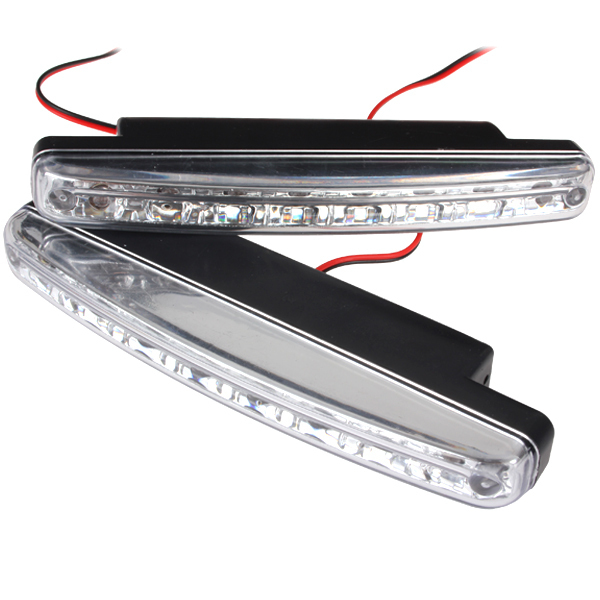 5pairs 8 LED Universal Auto Car DRL LED Daytime Running Light Auxiliary Lamp High Power with Super White Light