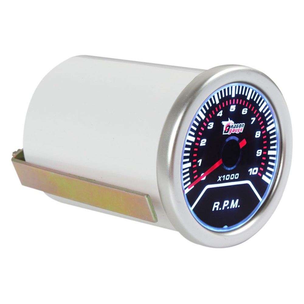 2 U0026quot 52mm 0 To 10000rpm Car Vehicle White Led Universal