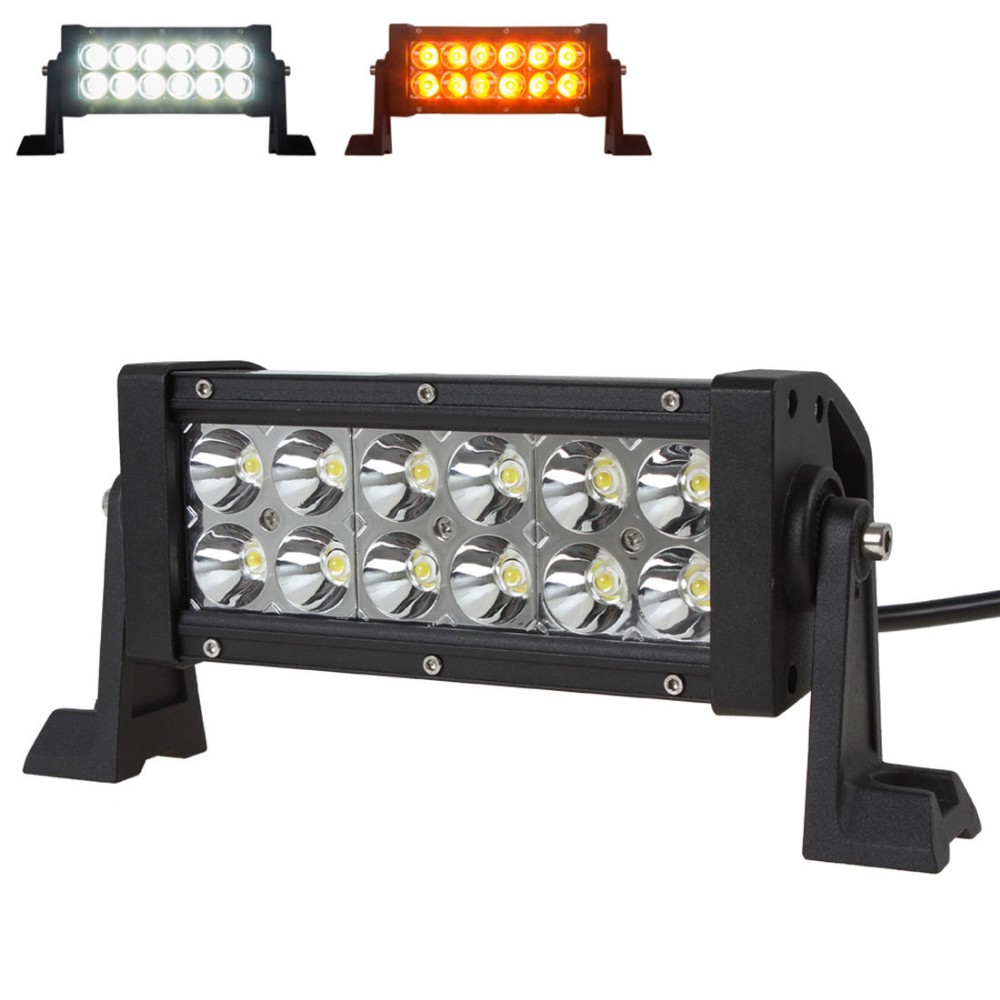 Sale 2520LM 12 x 3W LED Light Multifunction Stroboflash Double Stack Bar light for Truck Trailer OffRoad Car Motorcycle