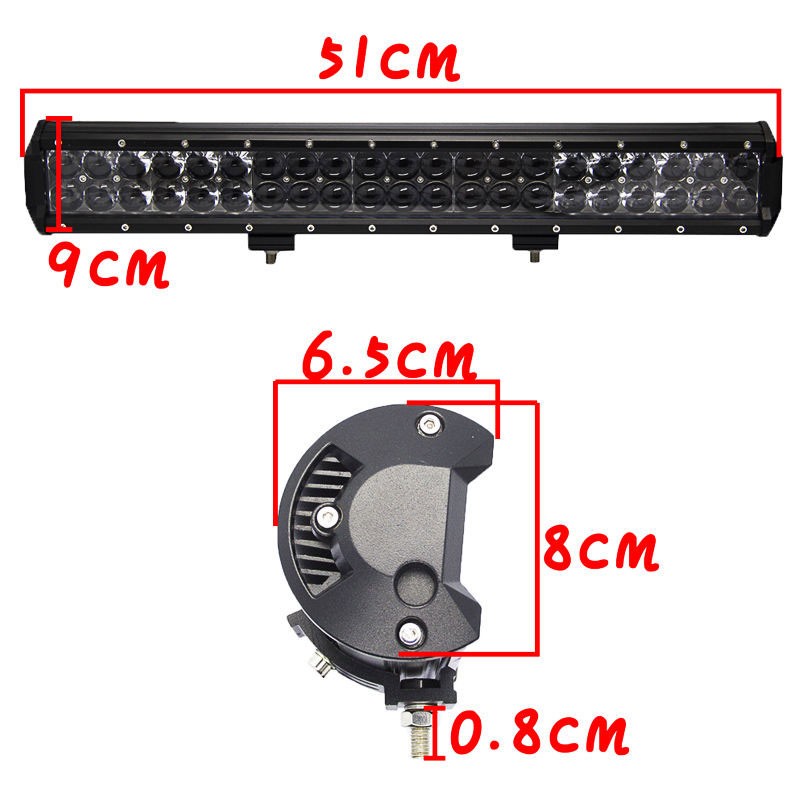 New Super bright 21000LM 2 x 20 210W IF68 Led Light Bar Combo Beam Work Light 4WD Off Road Driving Lamp Pure White 6500K