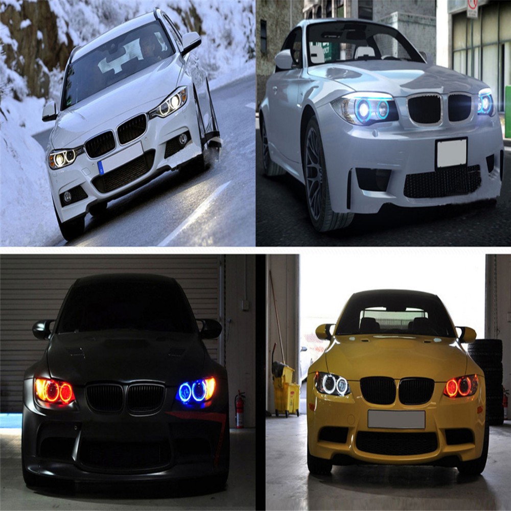 4Pcs RGB Colorful 5050 SMD 42LEDs LED Angel Eyes Light Halo Ring Lamp LED Car Light For E36 E38 E39 E46 M3