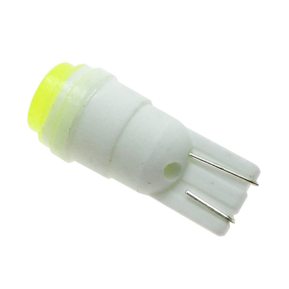 Universal 10Pcs DC 12V T10 LED Ceramic Base COB W5W 501 194 168 Car Corner Side Door Light Bulb 6 Colors Optional
