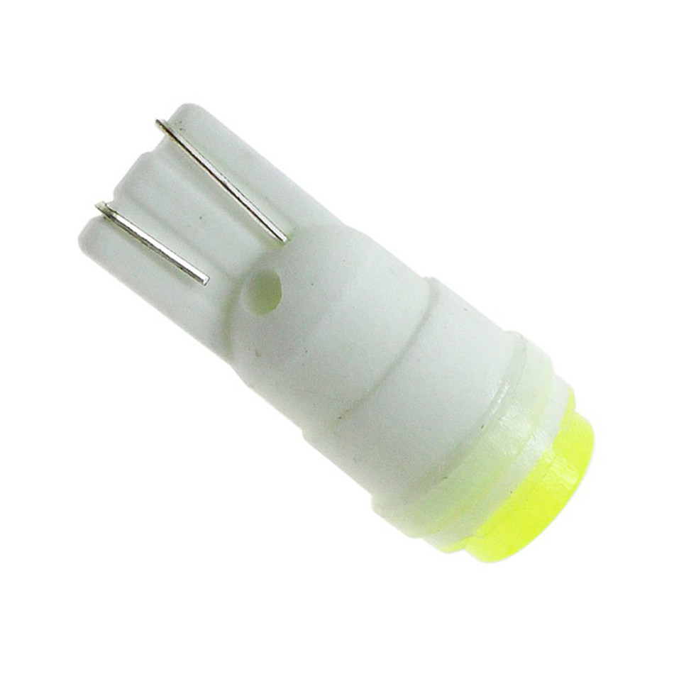 Universal 10Pcs DC 12V T10 LED Ceramic Base COB W5W 501 194 168 Car Corner Side Door Light Bulb 6 Colors Optional