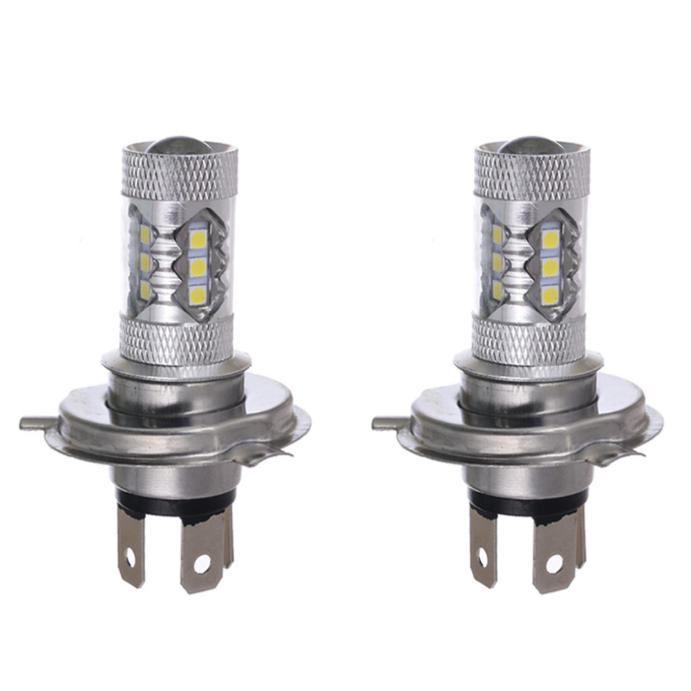 2 X H4 9003 HB2 80W Easy Installation High Power LED Fog Light Bulb High Low Beam Headlight 1500LM