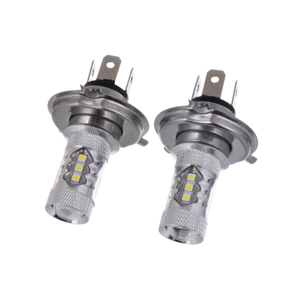 2 X H4 9003 HB2 80W Easy Installation High Power LED Fog Light Bulb High Low Beam Headlight 1500LM