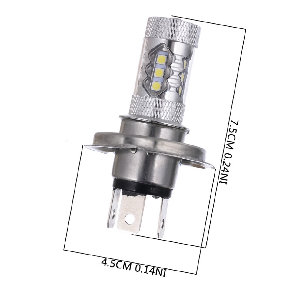 2 X H4 9003 HB2 80W Easy Installation High Power LED Fog Light Bulb High Low Beam Headlight 1500LM