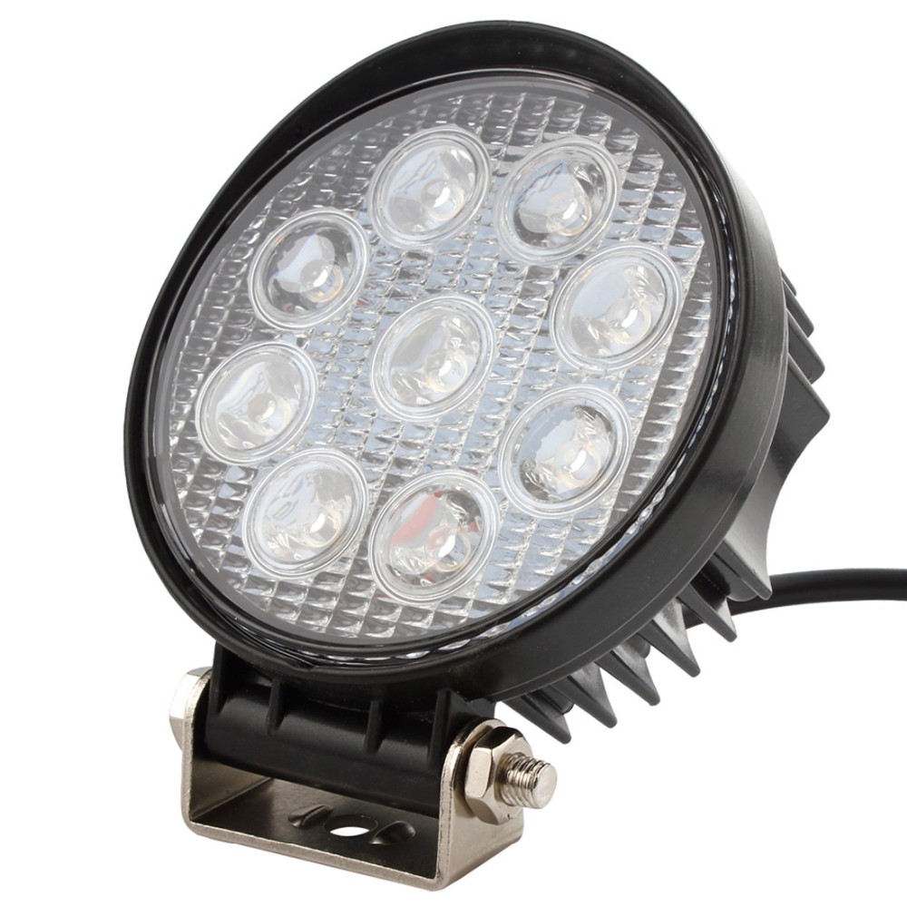 1600LM 4 27W IP67 Waterproof Round LED Work Light Car Working Lamp For Motorcycle Tractor Trunk Trailer Boat