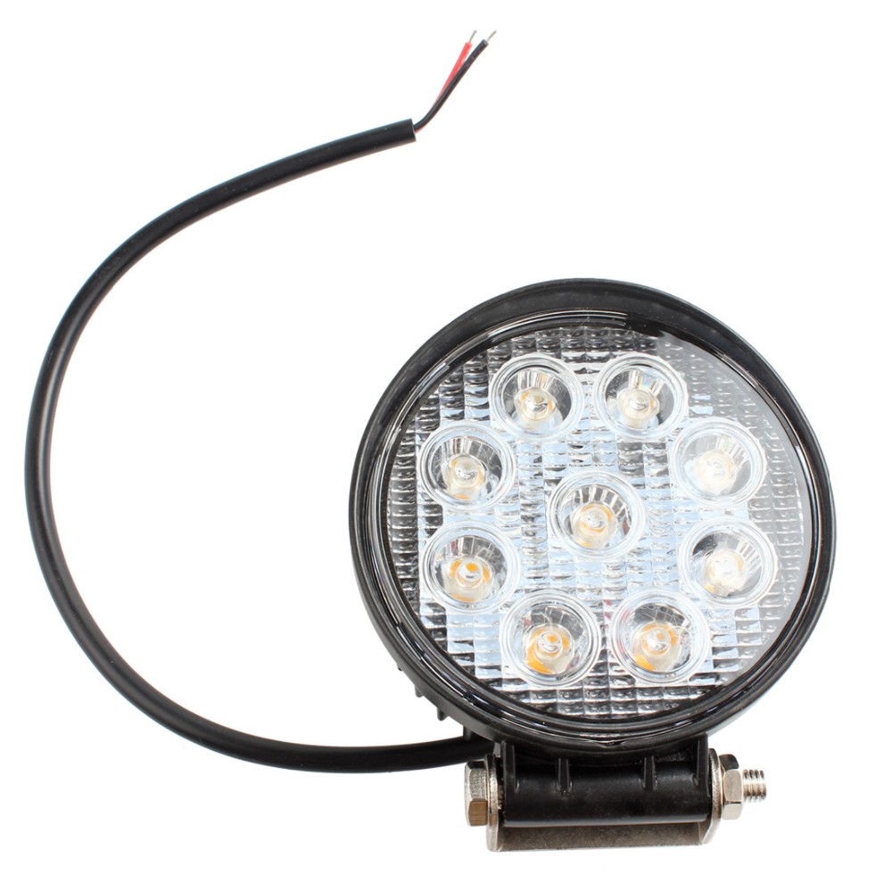 1600LM 4 27W IP67 Waterproof Round LED Work Light Car Working Lamp For Motorcycle Tractor Trunk Trailer Boat