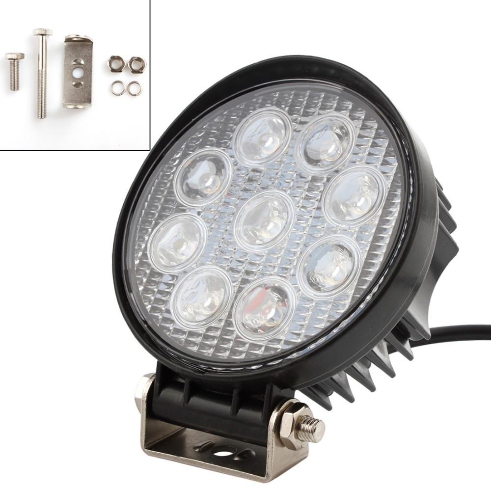 1600LM 4 27W IP67 Waterproof Round LED Work Light Car Working Lamp For Motorcycle Tractor Trunk Trailer Boat