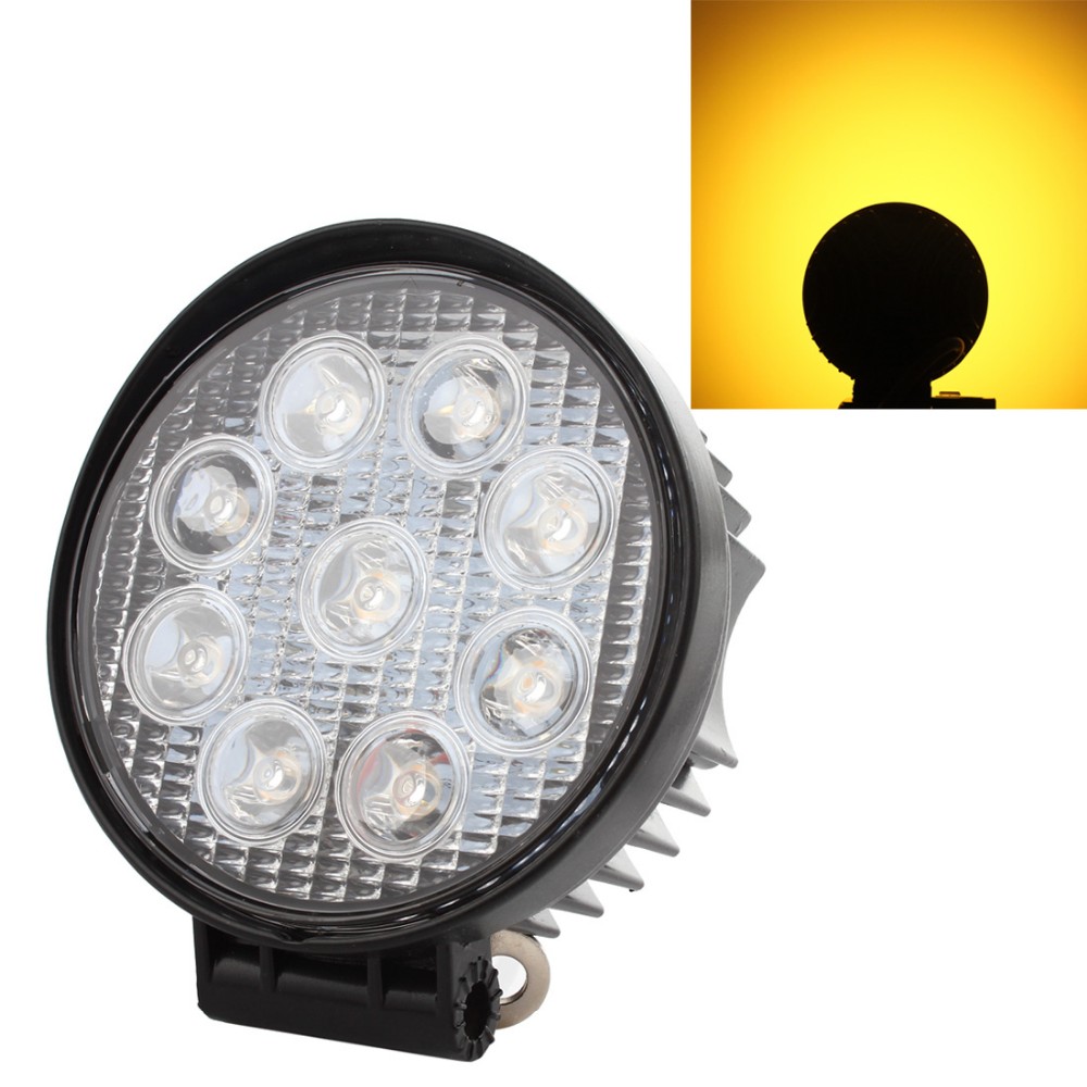 1600LM 4 27W IP67 Waterproof Round LED Work Light Car Working Lamp For Motorcycle Tractor Trunk Trailer Boat