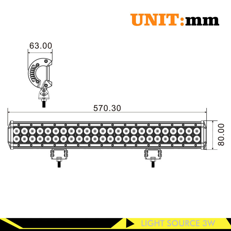 New 22inch 144W LED Work Light Bar 9600LM Combo for Off road SUV ATV Truck Car LED 12V 24V Spot Flood IP68 Dual Rows 50000 Hours