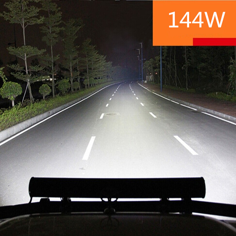 New 22inch 144W LED Work Light Bar 9600LM Combo for Off road SUV ATV Truck Car LED 12V 24V Spot Flood IP68 Dual Rows 50000 Hours