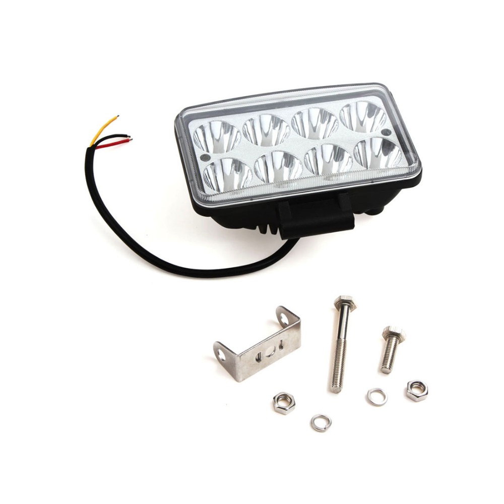 5.5 X 3.1 Inch Mirror Size 24W Waterproof LED Car Work Light 1500LM 6500K White Light Spotlight