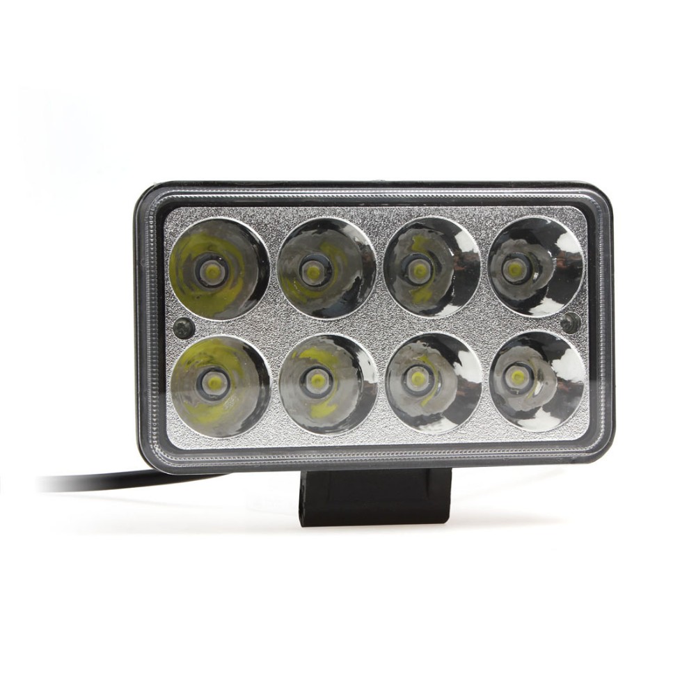 5.5 X 3.1 Inch Mirror Size 24W Waterproof LED Car Work Light 1500LM 6500K White Light Spotlight