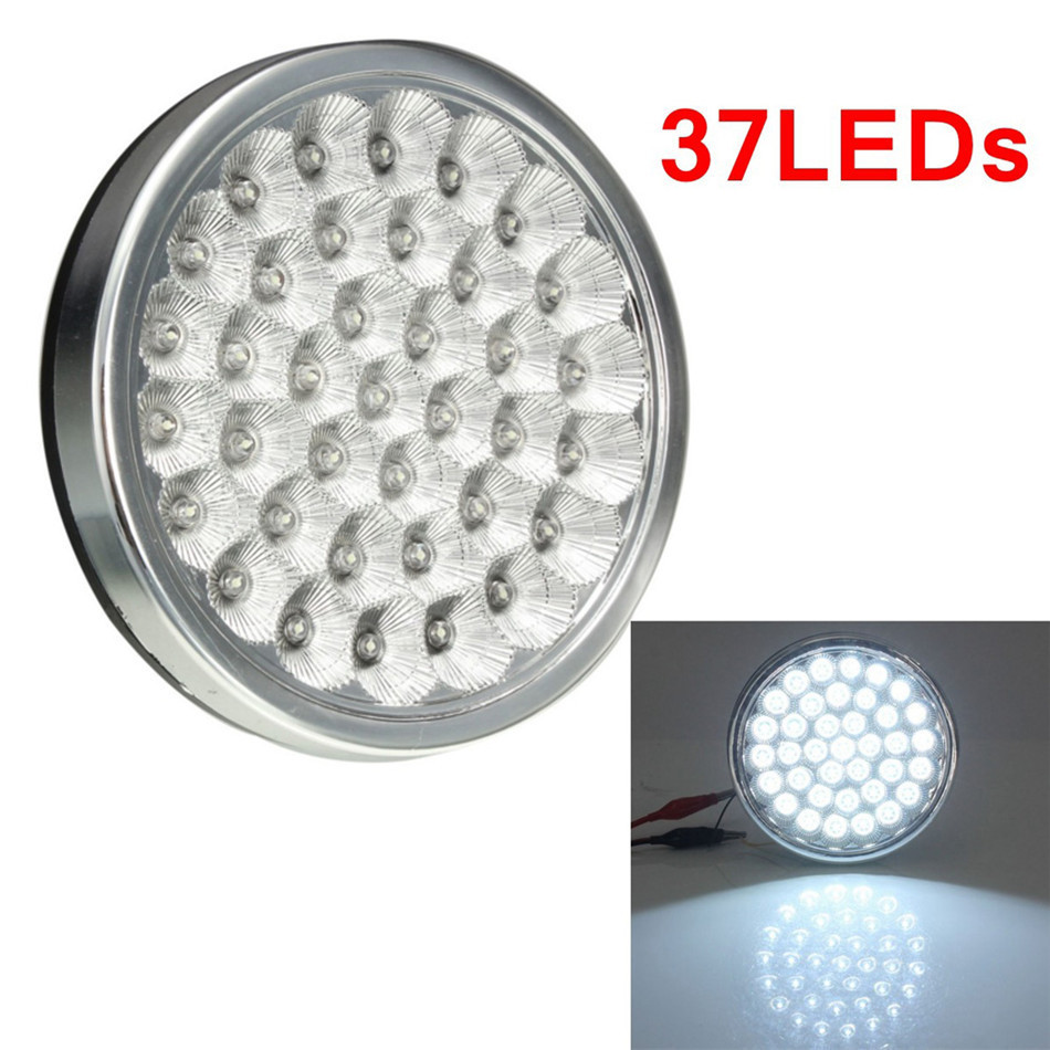 12V Universal 37LED Interior Dome Roof Light Ceiling Decoration Light Bright White Lamp for Car VAN Taxi Truck