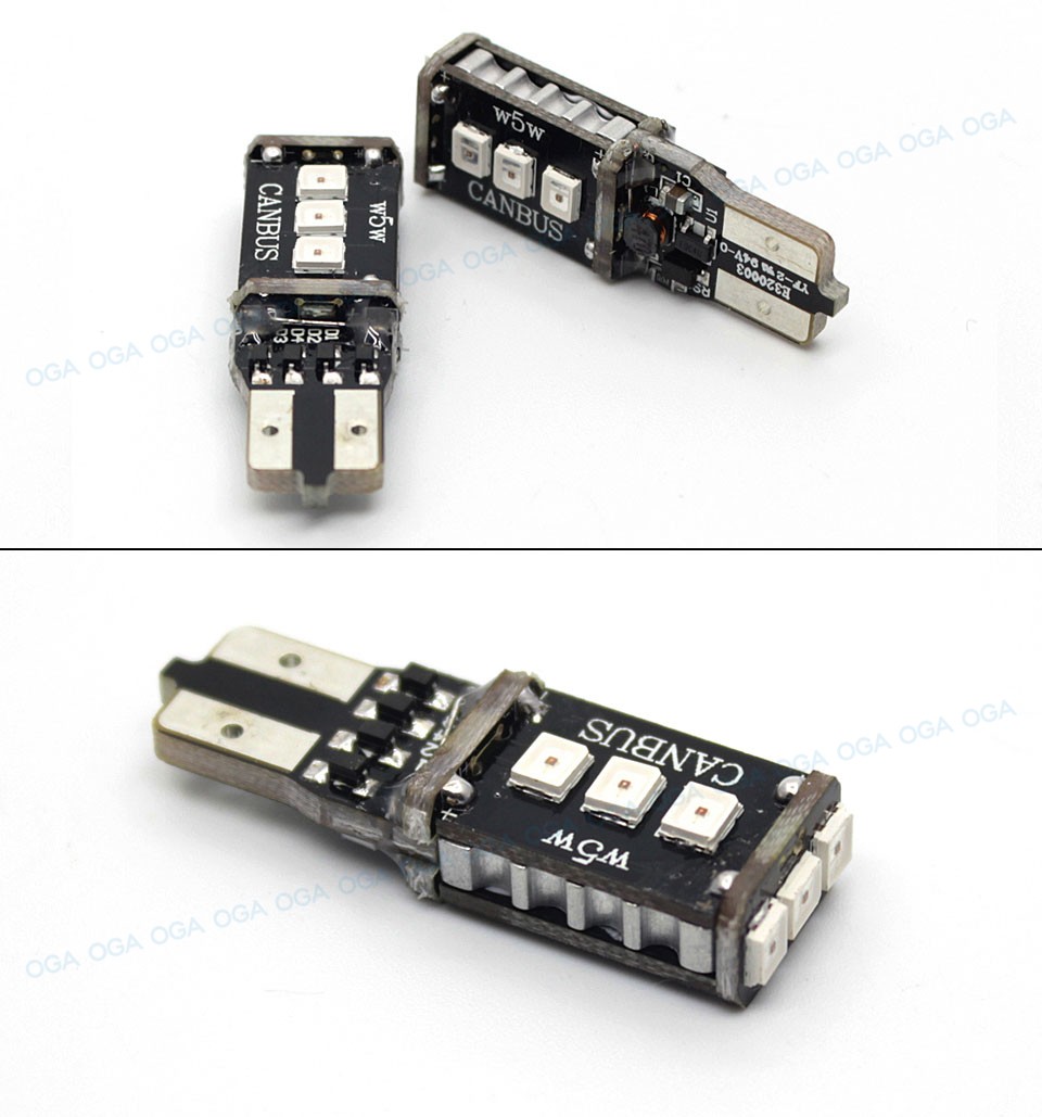 OGA 2 PCS High Power Canbus No Error SMD2835 T10 W5W 168 194 Car LED Clearance Door Reading License Plate Lamp Bulb