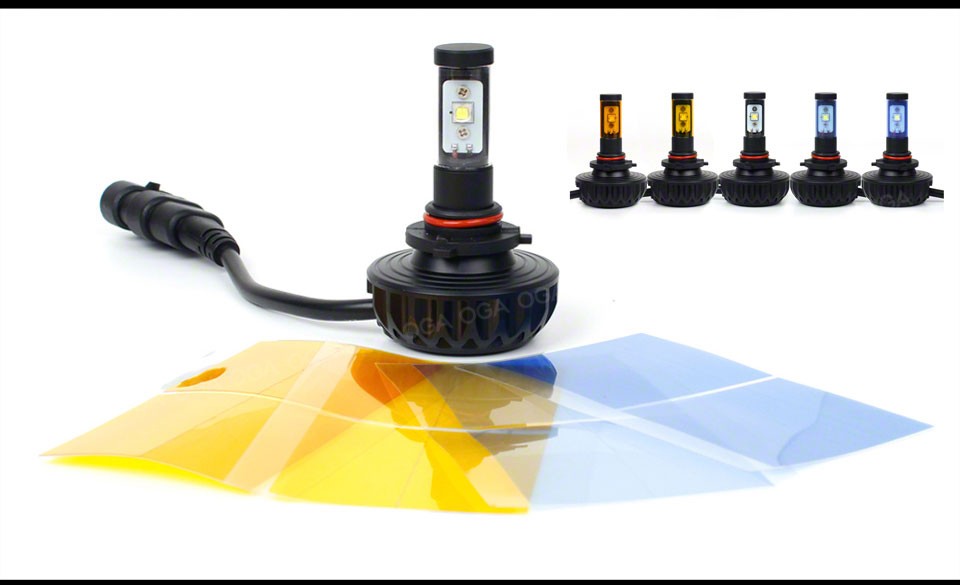 OGA 2PCS H7 Cree LED chips Car Headlights Kit 30W 3000lm Auto Front Light Fog Bulb Plug Play Automotive Headlamp No Fan Design