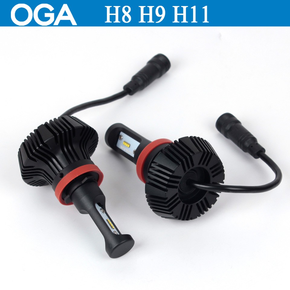 OGA 2PCS 8000LM For ZES chips Car LED Headlight Conversion Kit H4 HB2 9003 H7 H8 H9 H11 H13 9004 9005 HB3 9006 HB4 9007