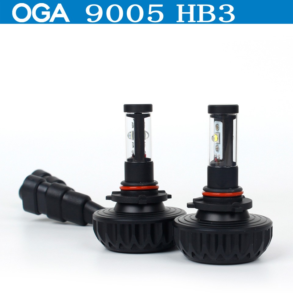 OGA 2PCS 9005 HB3 CREE LED chips Car Headlight Kit Fog Light Lamp With 5 Optional Colors Plug Play