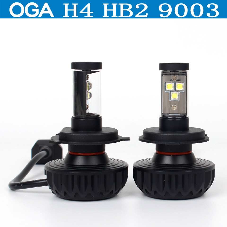 OGA 2PCS 30W 3000LM CREE LED chips H4 HB2 9003 H7 H8 H9 H11 9005 HB3 9006 HB4 Auto Headlight Fog Light Bulb With 5 Colors
