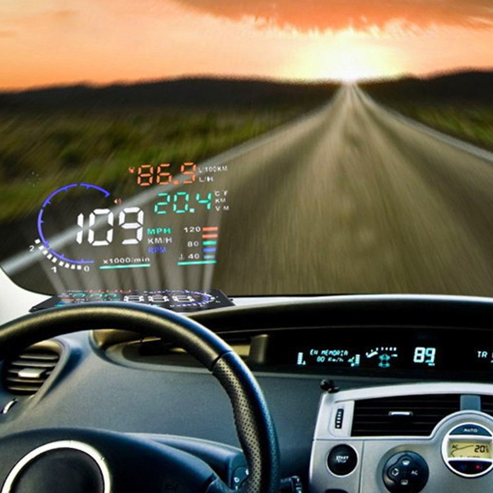 A8 5.5" Auto Car Head-Up Display HUD Projector OBD II ...