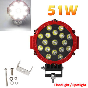 10X72W LED Work Light Bar 5 Inch Flood 7D Off Road Lights for 4WD 4x4 SUV ATV UTV Truck Fog Lamp