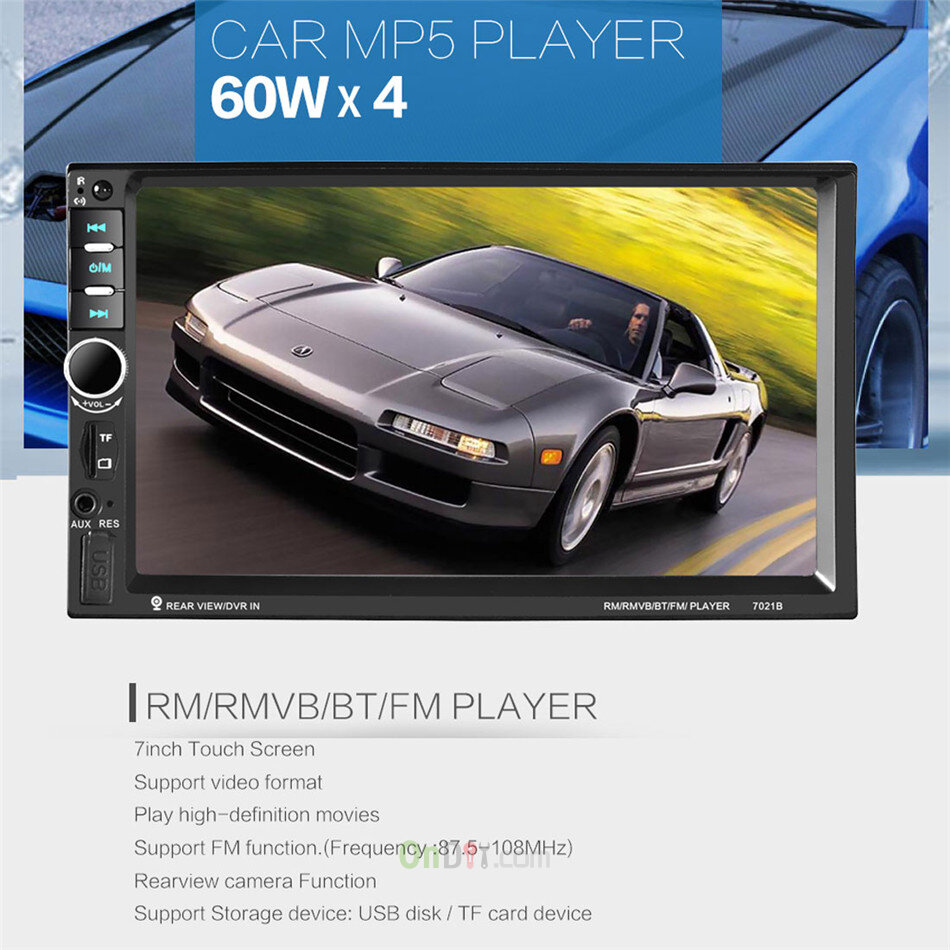 Universal Multi Function 7inch Touch Screen 2din Bluetooth Mp5 Video Player Remote Control Support Usb Tf Aux Fm On Diy