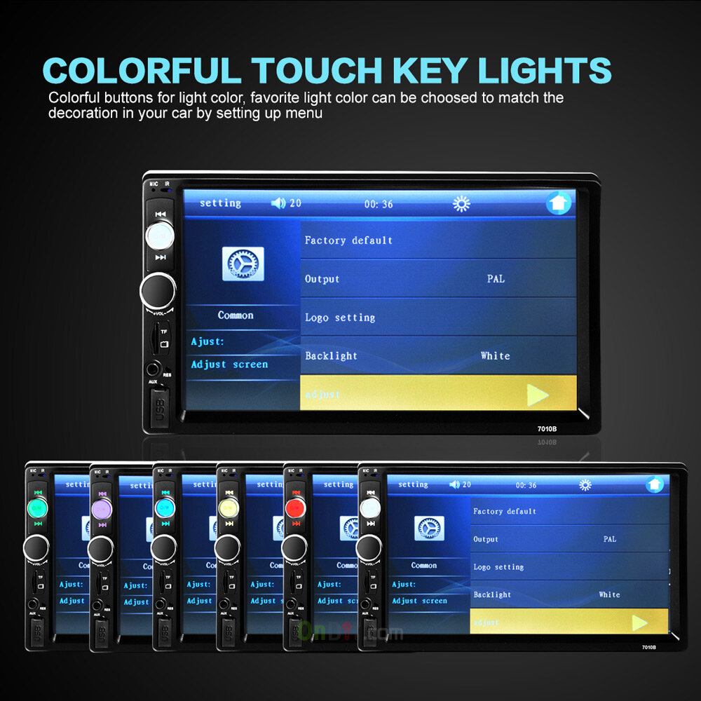2 Din 7 U0026quot Tft Screen Bluetooth V2 0 Car Radio Audio Stereo Mp5 Player Auto Video Support Aux Fm